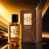 Amber glass perfume bottle with dark brown packaging box Specification image